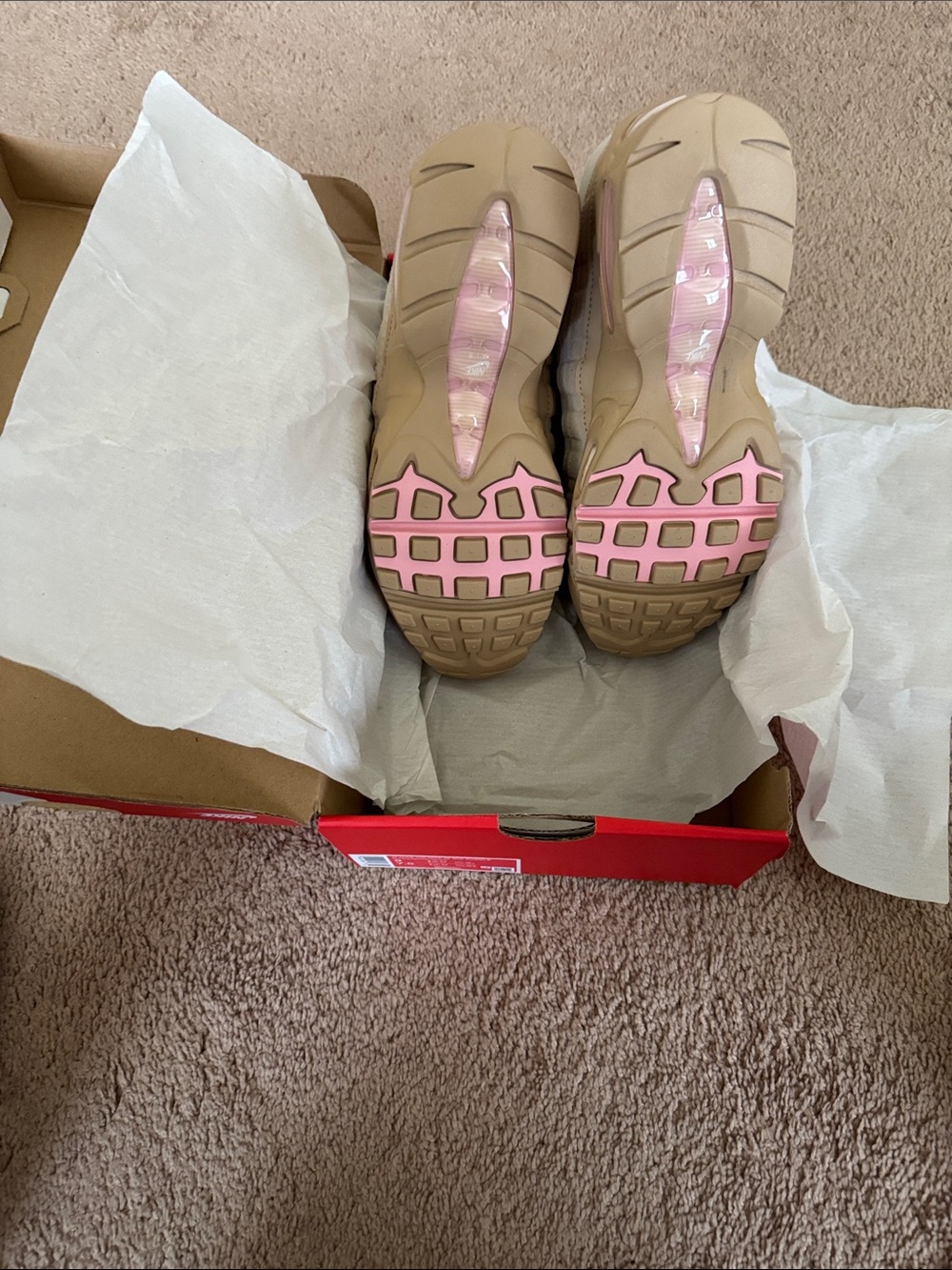 Nike Women’s Sneakers White Pink Tan Accents - Picture 6 of 10
